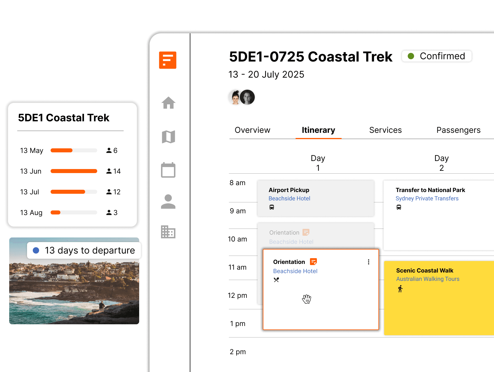 Fieldbook itinerary workflow