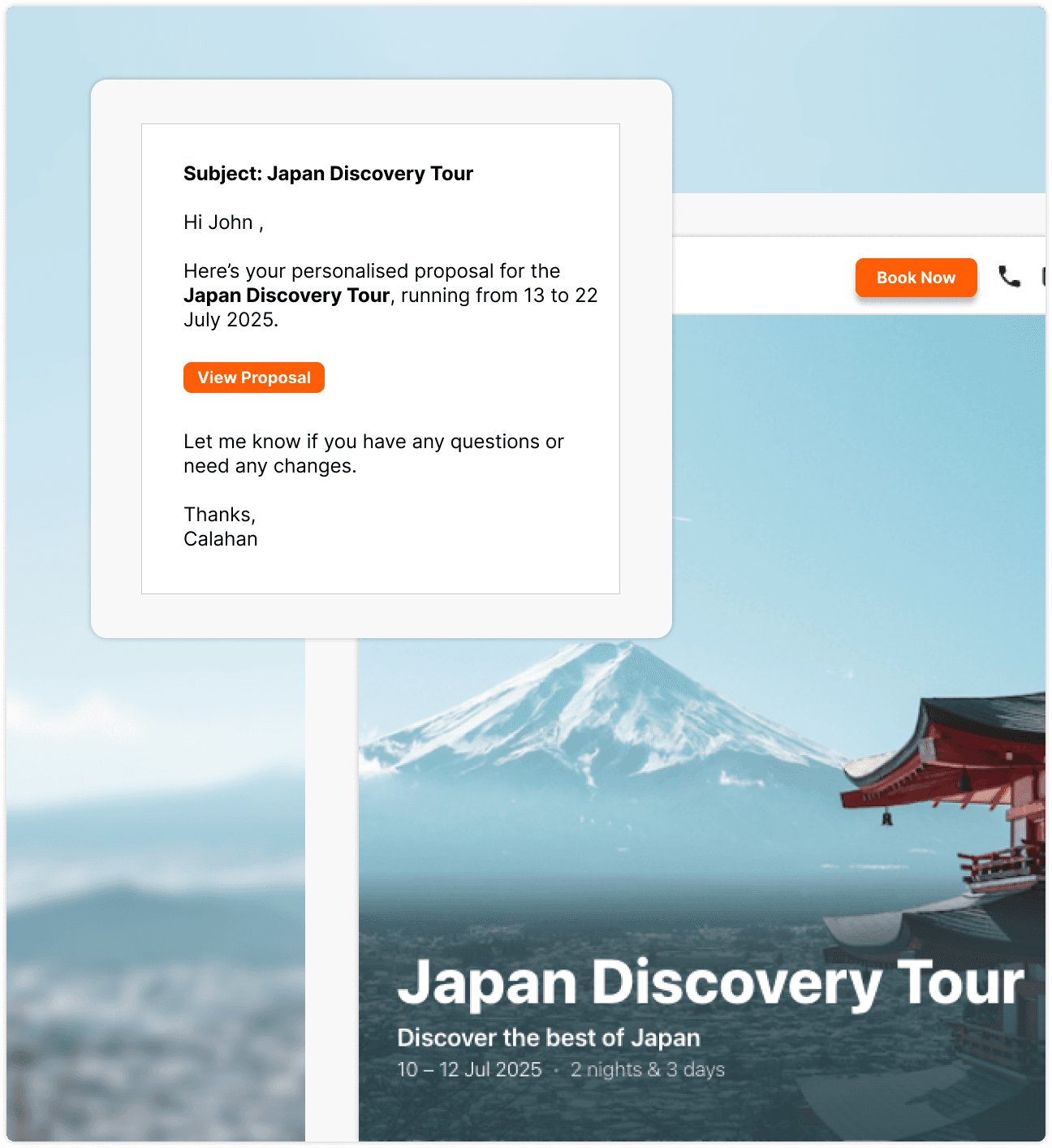 Fieldbook makes it easy to share and track custom trip proposals or marketing brochures