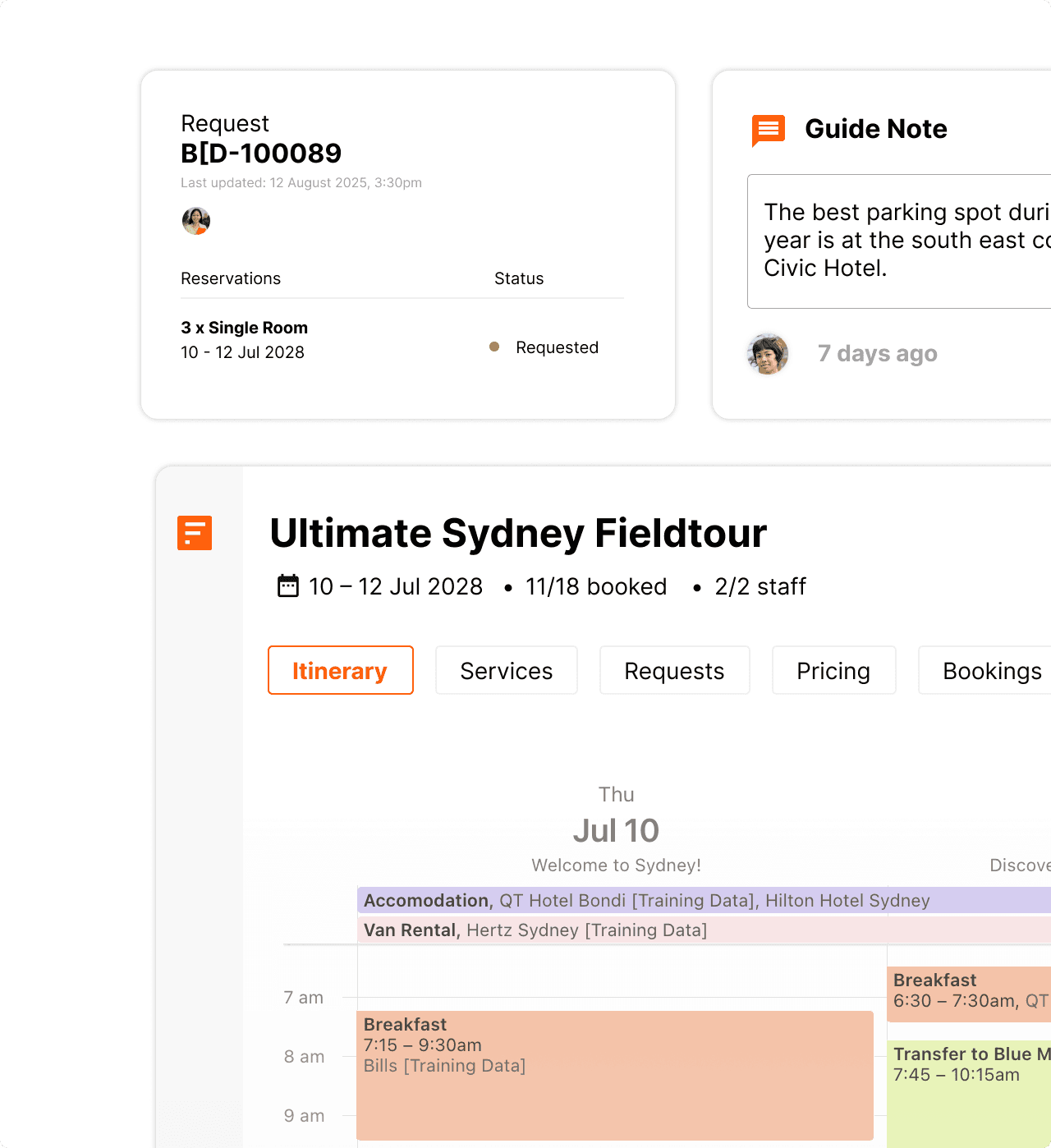 Trip wiki feature examples