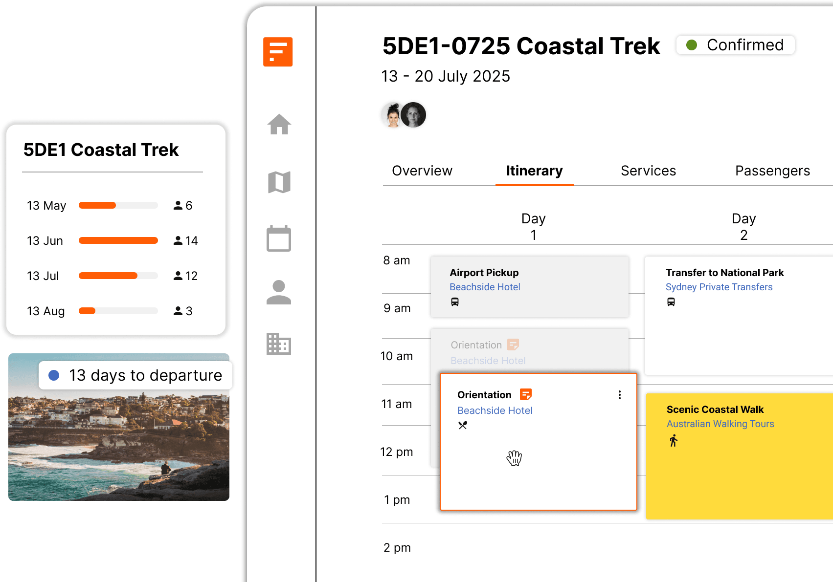 Trip organization and management designs